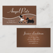 Bruin Pet Sitting Dog Walker Visitekaartje (Voorkant / Achterkant)