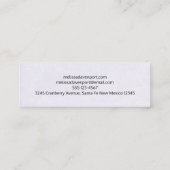 Bruin Pet van Cowgirl met roze bloemen Mini Visitekaartje (Achterkant)