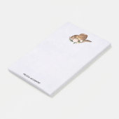 Bruin Pet van Cowgirl met roze bloemen Post-it® Notes (Schuin)