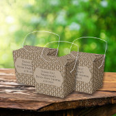 Bruin picknick Baby shower mand dank u Bedankdoosjes