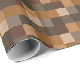 Bruin Pixelated Pattern Cadeaupapier