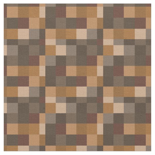Bruin Pixelated Pattern | Gamer Stof (Close Up)