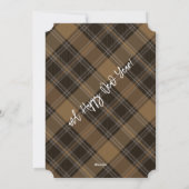 Bruin Plaid Kleur Veranderende Foto Kerst Kaart (Achterkant)