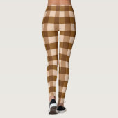 Bruin plaid patroon leggings (Achterkant)