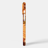 BRUIN PLAID PATROON MET HERFST ASTER FLOWERS Case-Mate iPhone CASE (Achterkant / Links)