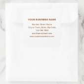 Bruin Plain Business Brand over White Vierkante Sticker (Tas)