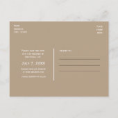 Bruin plakje en witte gestreept anker sparen de da aankondigingskaart (Achterkant)