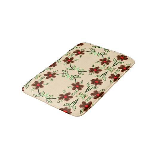 Bruin platte karton, geaccentreerd met rood badmat (Gekanteld)