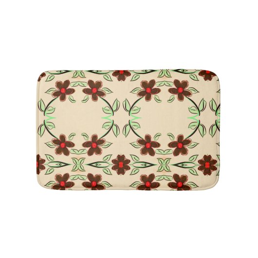 Bruin platte karton, geaccentreerd met rood badmat (Voorkant)