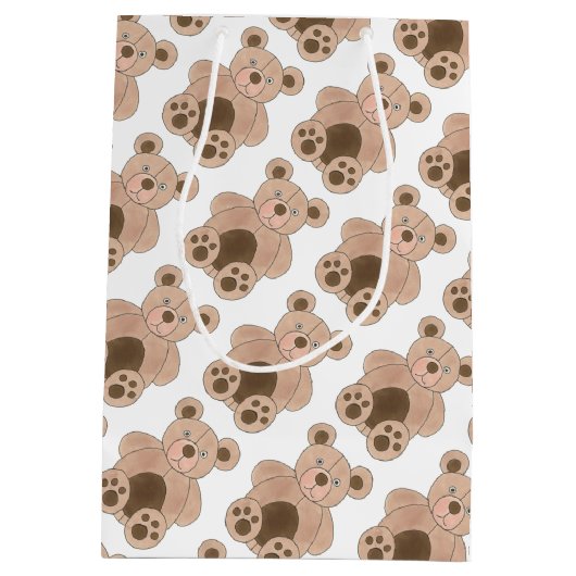 Bruin Plush Speelgoed Teddy Bear Stuffed Animal Bi Medium Cadeauzakje (Achterkant)