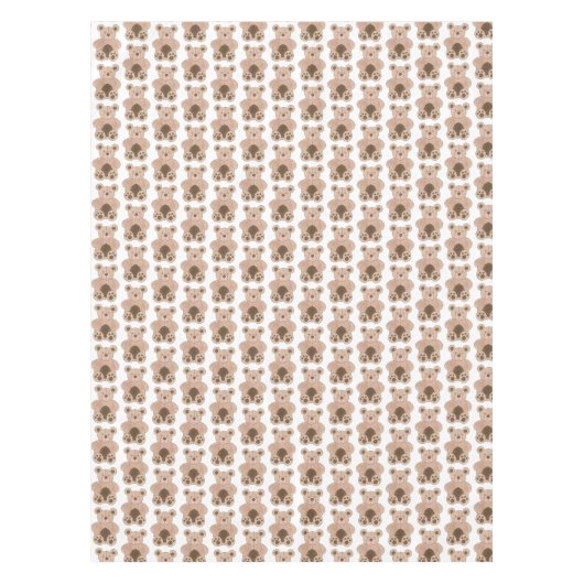 Bruin Plush Speelgoed Teddy Bear Stuffed Animal Bi Tafelkleed (Voorkant)