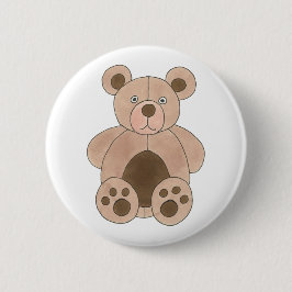 Bruin Plush Speelgoed Teddy Bear Stuffed Animal Fa Ronde Button 5,7 Cm