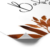 Bruin pompoen Baby shower drift welkom Poster (Hoek)