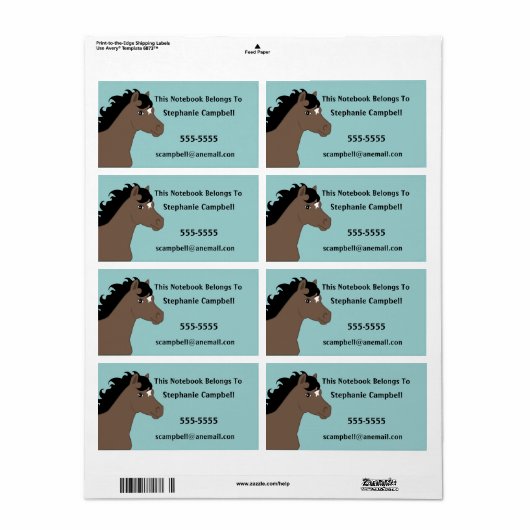 Bruin Pony Book Label (Full Sheet)
