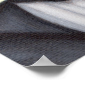 Bruin Poster met kat met kattenvoer Tuxedo Feline  (Hoek)