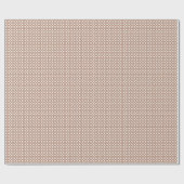 Bruin Preppy Gingham Harten- Inpakpapier Rol (Vlak)