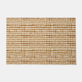 Bruin primitief gekleurd afdrukscherm deurmat