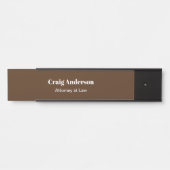 Bruin Professional Gewoon modern legant Deurbordje (Voorkant)