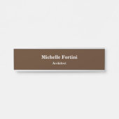 Bruin Professional Gewoon modern legant Deurbordje (Voorkant)