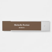 Bruin Professional Gewoon modern legant Deurbordje (Voorkant)