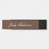 Bruin Professional Gewoon modern legant Deurbordje (Voorkant)