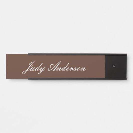 Bruin Professional Gewoon modern legant Deurbordje (Voorkant)