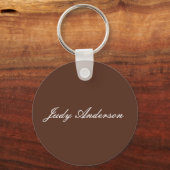 Bruin Professional Gewoon modern legant Sleutelhanger (Voorkant)