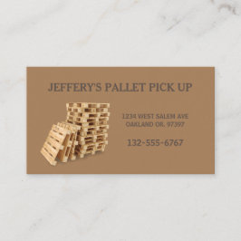 Bruin professioneel houten palet visitekaartje