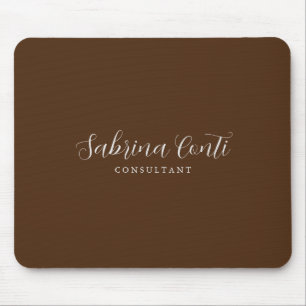 Bruin Professioneel Kalligrafie Trendy Modern Plai Muismat