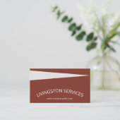 Bruin professionele gebogen & eenvoudig modern visitekaartje (Staand voorkant)