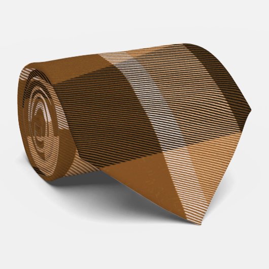 Bruin Pset Stropdas (Opgerold)