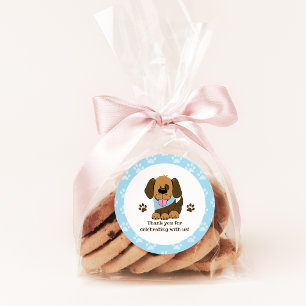 Bruin Puppy Dog Favor Sticker