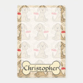 Bruin puppy Dog grafisch ontwerp aanpassen Post-it® Notes (Voorkant)