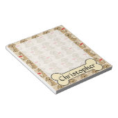 Bruin puppy Dog-ontwerp personaliseren Notitieblok (Schuin)