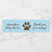 Bruin Puppy Dog Water Flaconetiket Waterfles Etiket (Enkel label)