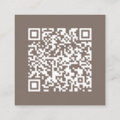 Bruin | QR-code | Bruiloft RSVP Informatiekaartje (Achterkant)