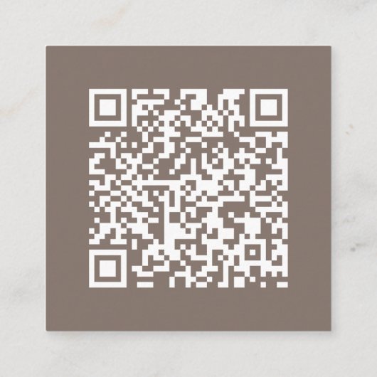 Bruin | QR-code | Bruiloft RSVP Informatiekaartje (Achterkant)