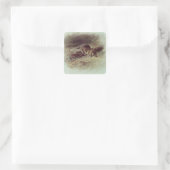 Bruin Rat 1918 Vierkante Sticker (Tas)