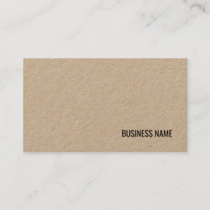 Bruin Real Kraft Paper Moderne Elegant Sjabloon Visitekaartje