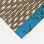 Bruin, rechthoek, hout, beige, grijs, goud, letter fleece deken (Hoek)