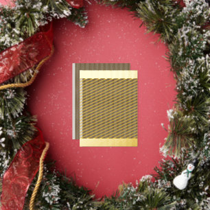 Bruin, rechthoek, hout, beige, grijs, goud, letter folie feestdagen briefkaart