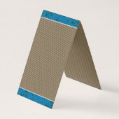 Bruin, rechthoek, hout, beige, grijs, goud, letter visitekaartje (Voorkant)