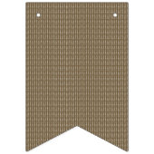 Bruin, rechthoek, hout, beige, grijs, goud, letter vlaggetjes (Tweede vlag)