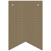 Bruin, rechthoek, hout, beige, grijs, goud, letter vlaggetjes (Derde vlag)