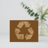 Bruin Recyclen bord Briefkaart (Staand voorkant)
