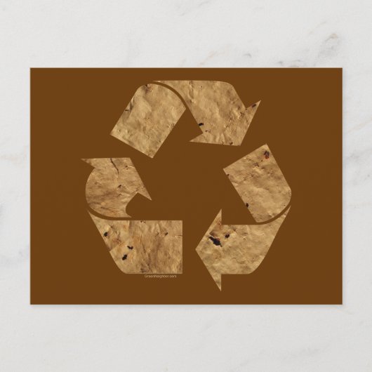Bruin Recyclen bord Briefkaart (Voorkant)