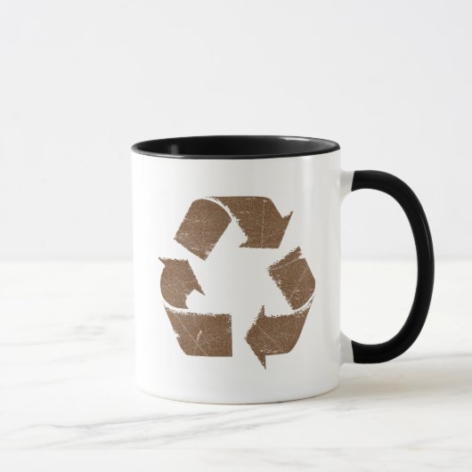 bruin Recyclen bord Mok (Rechts)