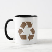 bruin Recyclen bord Mok (Links)