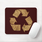 Bruin Recyclen bord Muismat (Met muis)