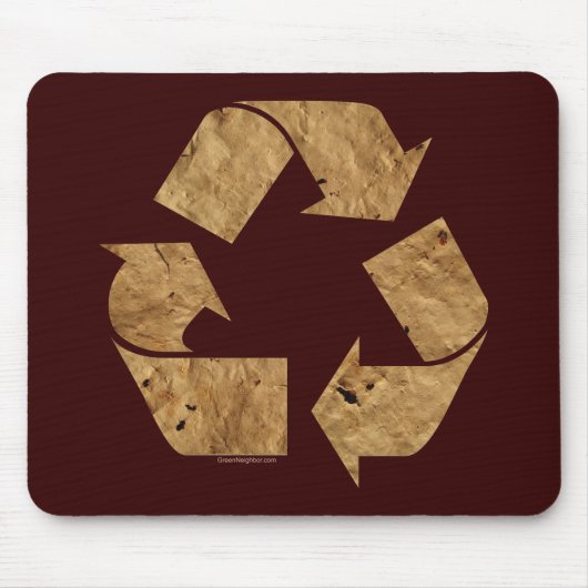 Bruin Recyclen bord Muismat (Voorkant)